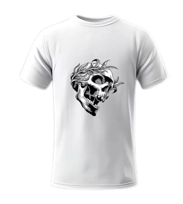 Calavera con Olivo - Blanca