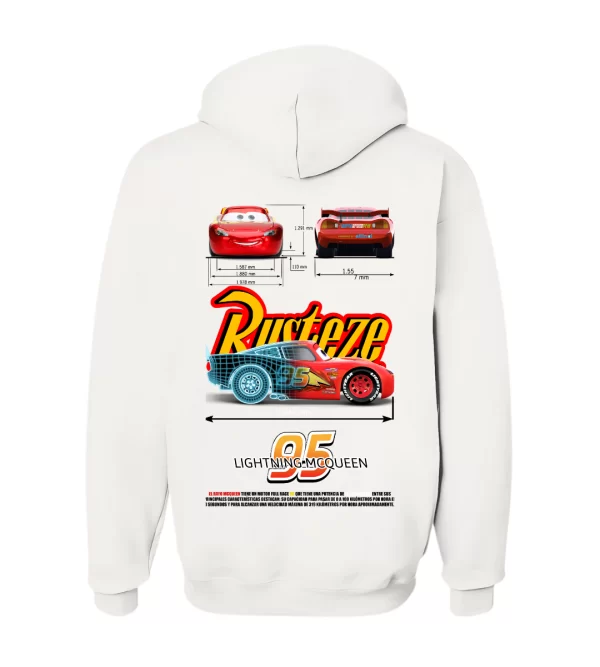 Cars Mcqueen 02 - Hoodie Blanca