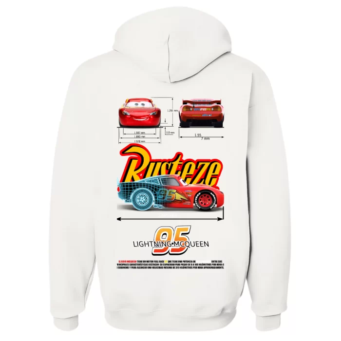Cars Mcqueen 02 - Hoodie Blanca