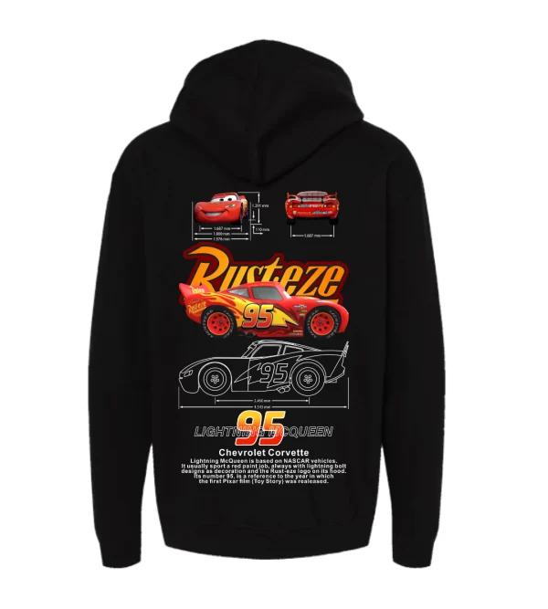 Cars Mcqueen 03 - Hoodie Negra