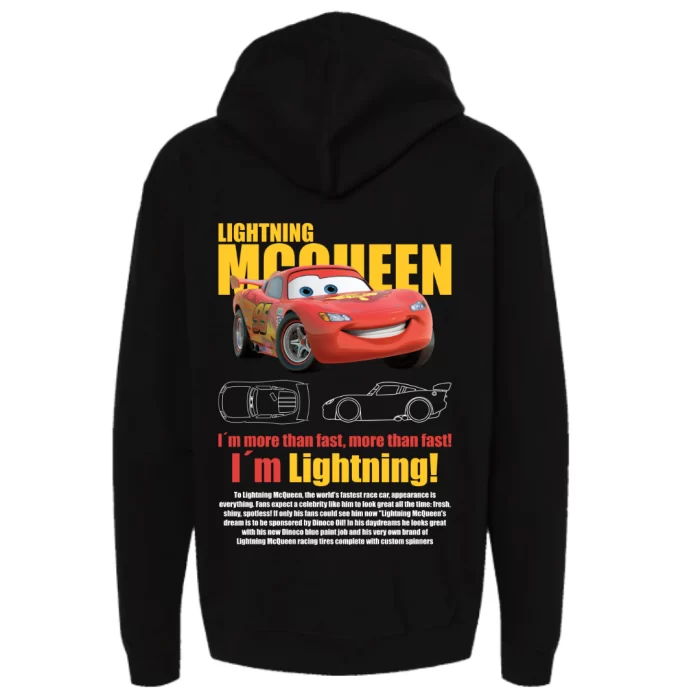 Cars Mcqueen - Hoodie Negra