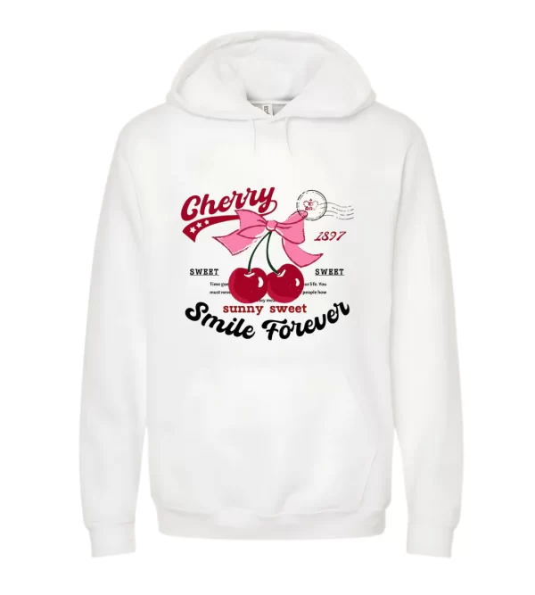 Cheery Smile Forever - Hoodie Blanca