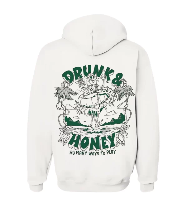 Drunk & Honey - Hoodie Blanca