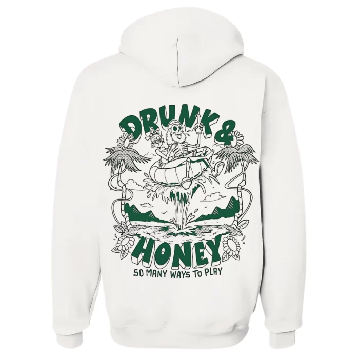 Drunk & Honey - Hoodie Blanca
