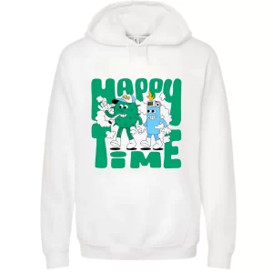 Happy Time - Hoodie Blanca
