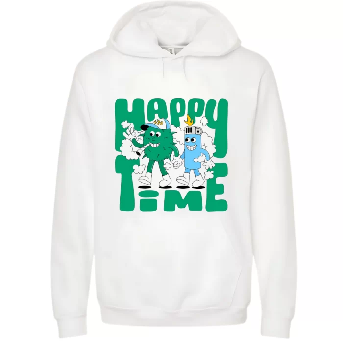 Happy Time - Hoodie Blanca