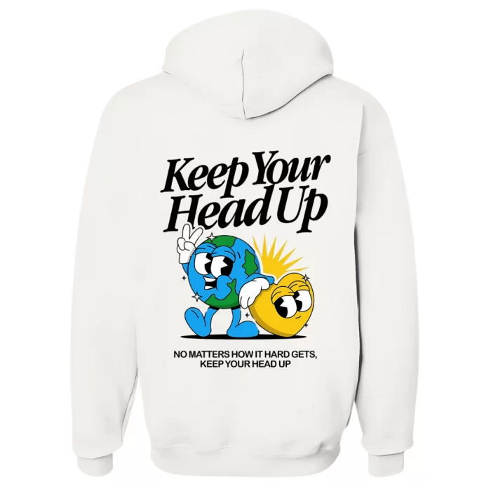Keep Your Head Up - Hoodie Blanca