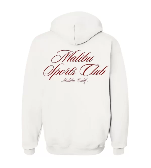 Malibu Sports Club - Hoodie Blanca Frontal