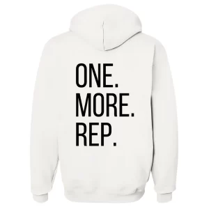 One More Rep - Hoodie Blanca
