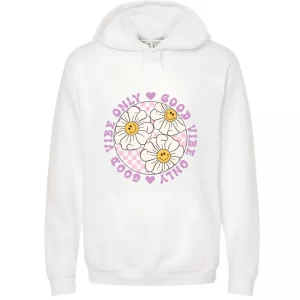 Only Good Vibes - Hoodie Blanca