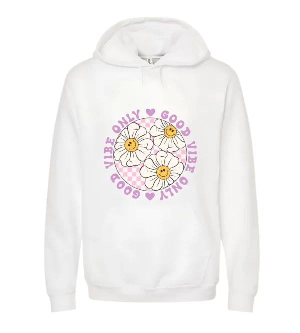 Only Good Vibes - Hoodie Blanca