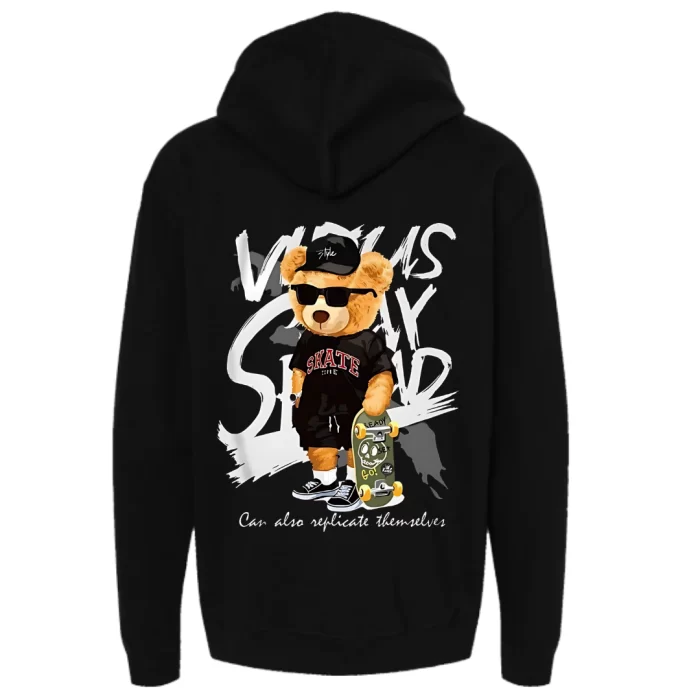 Oso Skate King - Hoodie Negra