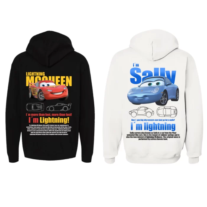 Pareja Cars - Rayo McQueen y Sally - Hoodies