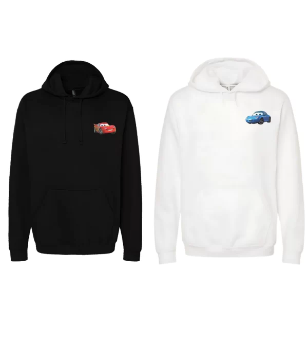 Pareja Cars - Rayo McQueen y Sally - Hoodies Frontal