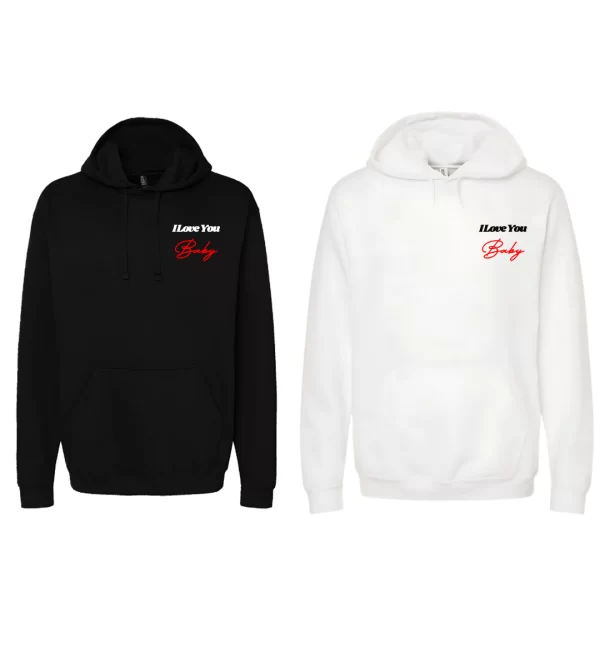 Pareja I Love You Baby - - Hoodies Frontal