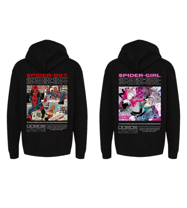 Pareja Spider Boy & Spider Girl - Hoodies