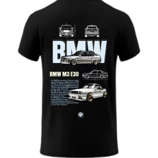 Playera BMW M3 E30 Posterior Black