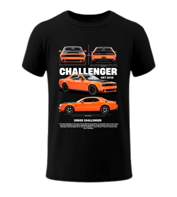 Playera Challenger SRT Naranja Black