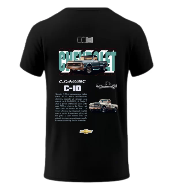 Playera Chevrolet C-10 Black Posterior