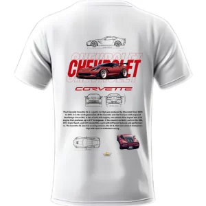 Playera Chevrolet Corvette Rojo Posterior