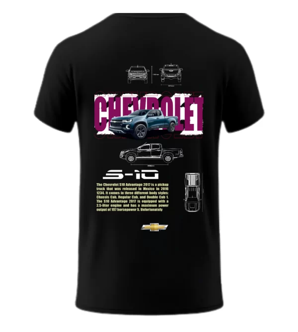 Playera Chevrolet S-10 Black Posterior