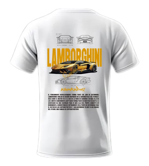 Playera Lamborghini Aventador Posterior