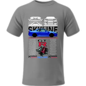 Playera Nissan Skyline Azul 01 Gray