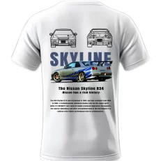 Playera Nissan Skyline Azul Posterior