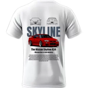 Playera Nissan Skyline Rojo