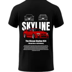 Playera Nissan Skyline Rojo Black