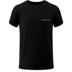 Playera Porsche Azul Cielo Frontal Black