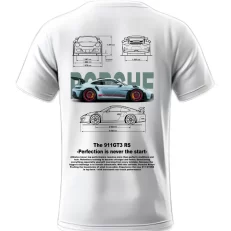 Playera Porsche Azul Cielo Posterior