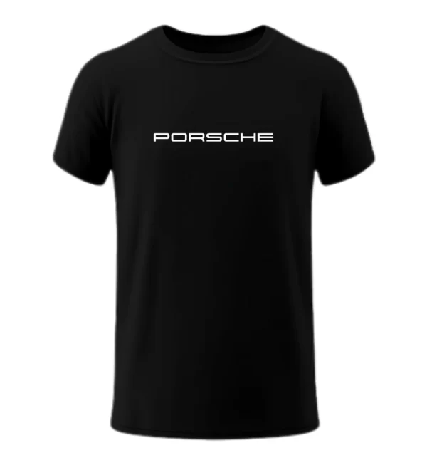 Playera Porsche Azul Frontal Black