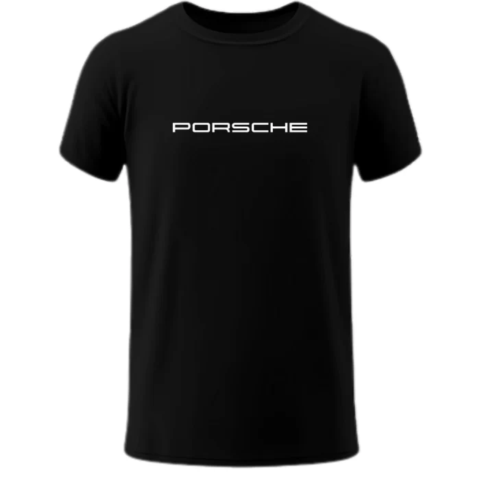 Playera Porsche Azul Frontal Black