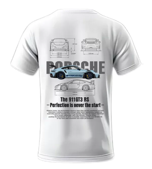 Playera Porsche Azul Posterior