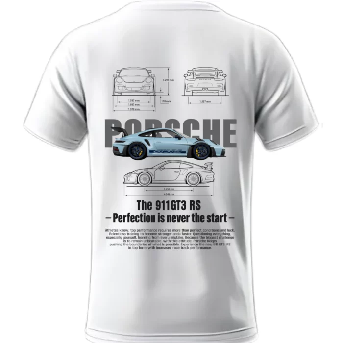 Playera Porsche Azul Posterior