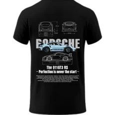 Playera Porsche Azul Posterior Black