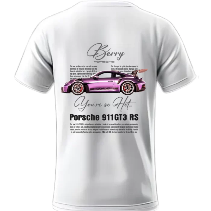 Playera Porsche Berry Posterior
