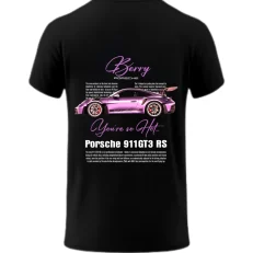 Playera Porsche Berry Posterior Black