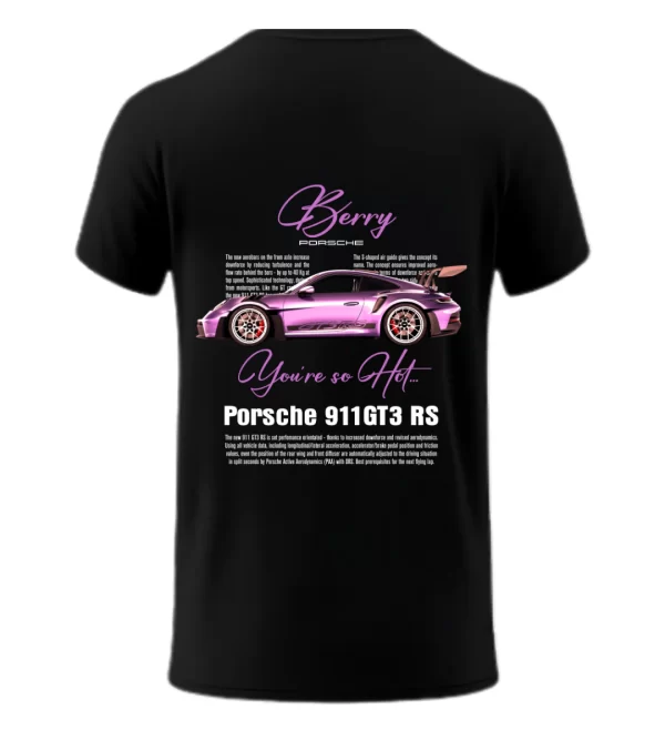 Playera Porsche Berry Posterior Black