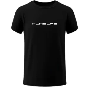 Playera Porsche Blanco Black Frontal