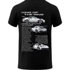 Playera Porsche Blanco Black Posterior