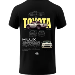 Playera Toyota Hillux Black Posterior
