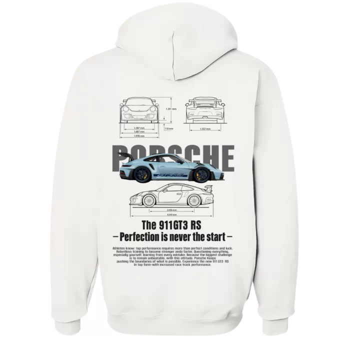 Porsche Azul - Hoodie Blanca