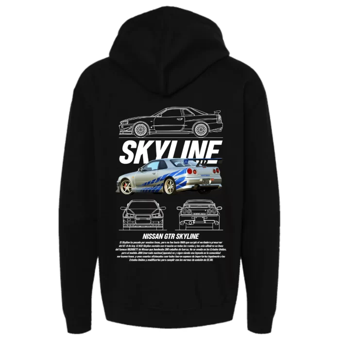 Nissan Skyline- Hoodie Negra