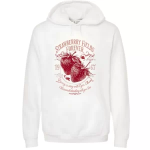 Strawberry Fields - Hoodie Blanca
