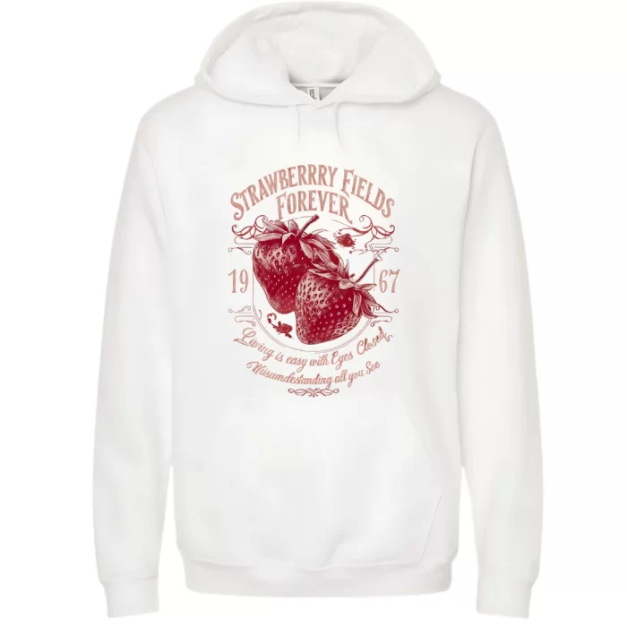 Strawberry Fields - Hoodie Blanca