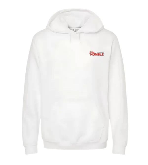 Stay Humble Work Hard - Hoodie Blanca Frontal
