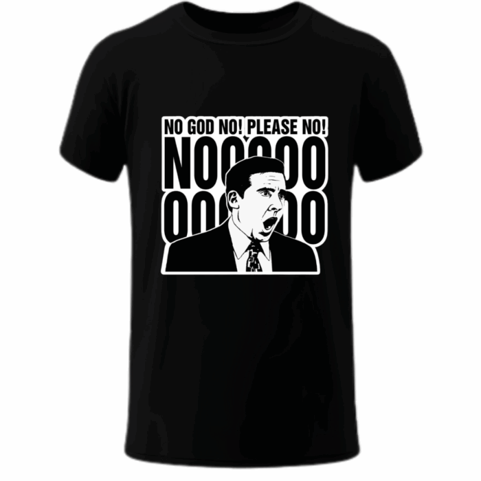 Michael Scott GOD Please NOO!- Playera Marino