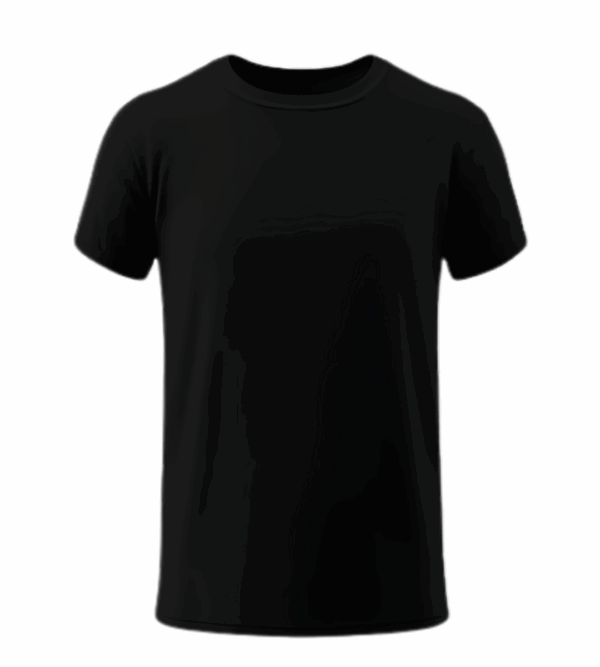 Mockup Playera Negra Frontal HD con fondo